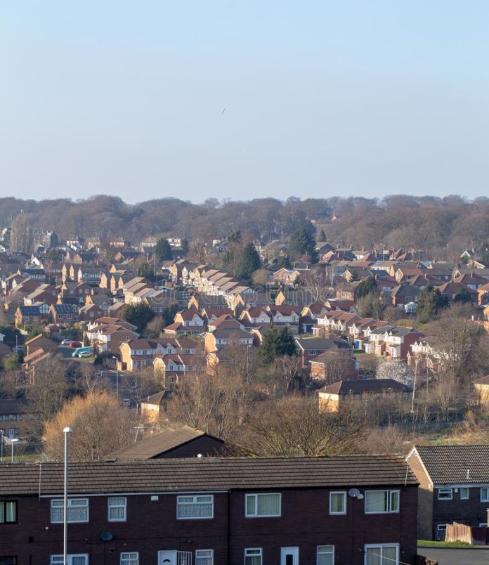 Homes generic Housing Estate blue sky