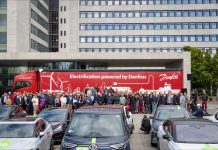 ‘Watt a long, mærkelig trip it’s been’: Danfoss’ E-truck leads E-convoy 800 miles to Le Mans