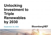 Renewables off pace for global tripling but still within reach