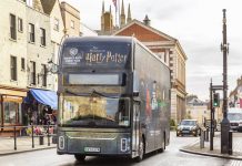 Yutong electric bus for AirSym Harry Potter tour transport
