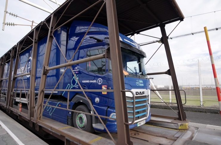 First electric truck travels through Channel Tunnel