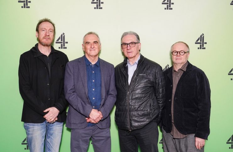 Dirty Business stars launch petition calling for national referendum on water ownership David Thewlis, Ashley Smith, Peter Hammond and Jason Watkins (L-R)