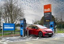 B&Q and RAW Charging launch national ultra-rapid EV charging network