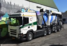 Scania and Unicon develop electric concrete mixer truck