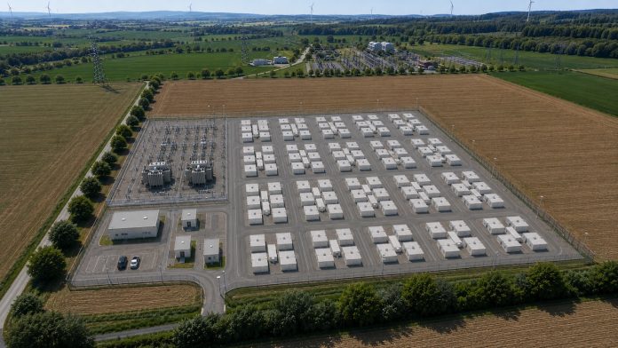 Eku Energy artist impression of Dion BESS Lamspringe in Lower-Saxony, Germany 400 MW 1600 MWh