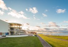 Lightweight solar panels installed at East Sussex’s Grade I listed De La Warr Pavilion to generate 20% of annual electricity needs