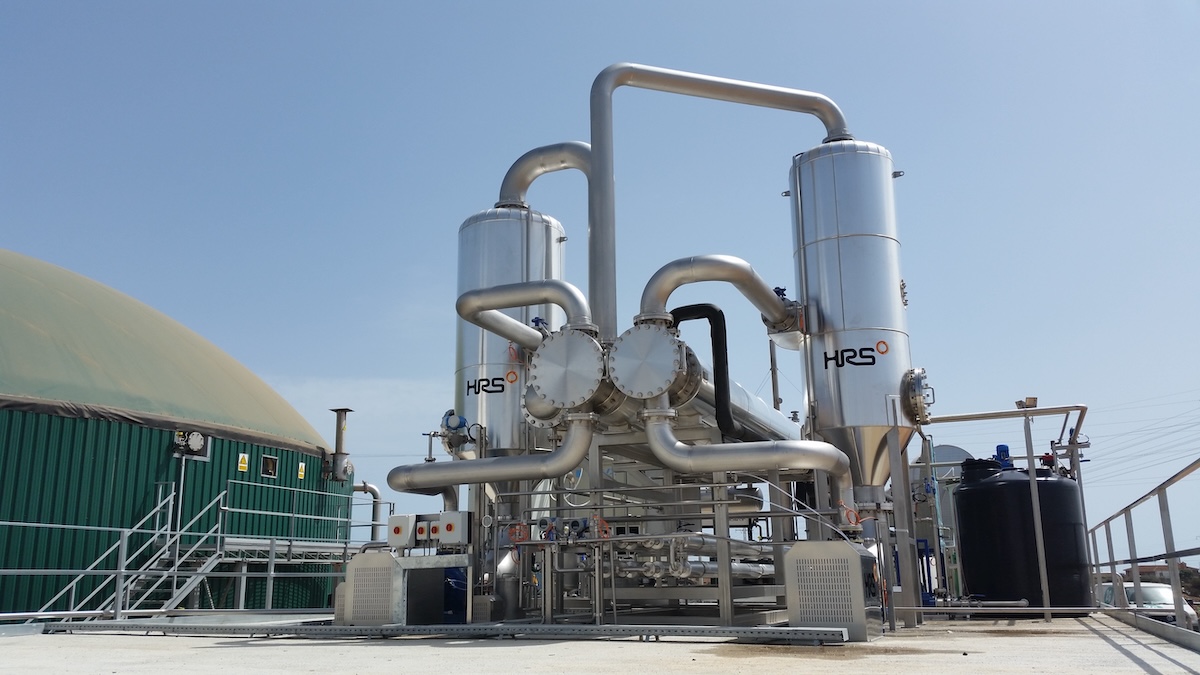 The HRS Digestate Concentration System (DCS) reduces digestate volume and reduces ammonia emissions