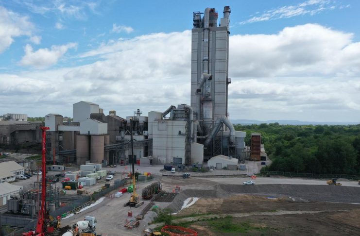 Groundwork is progressing well to build a carbon capture facility at Heidelberg Materials in north Wales.