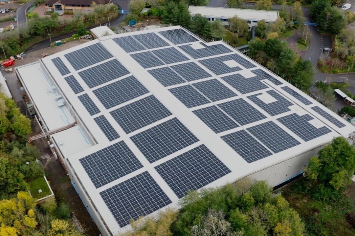 Solar panels on the the Bottle Yard Studios in Bristol. Project led by Bristol Energy Co-operative