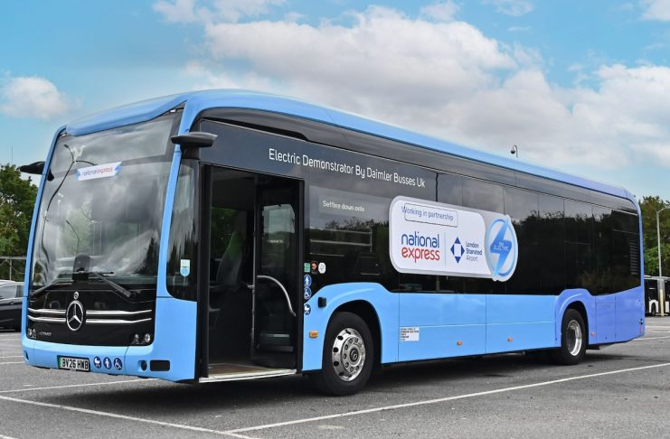 National Express pilots electric bus at Stansted