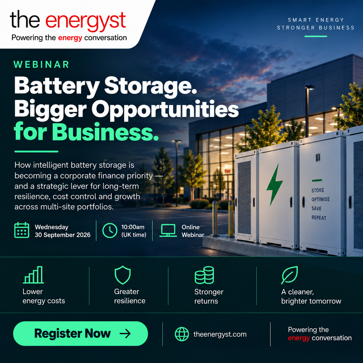 Battery storage moves up the corporate finance agenda as grid costs rise - theenergyst