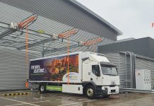 Bidfood unveils overhead electric charging at Slough depot